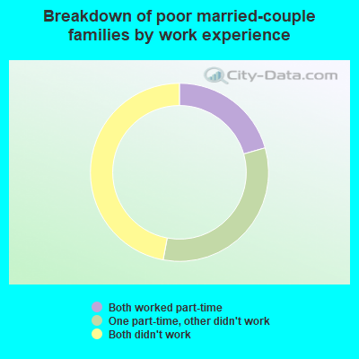 Breakdown of poor married-couple families by work experience